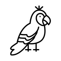 Parrot line icon