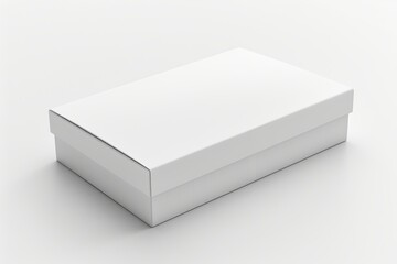 Blank White Box Mockup on Isolated White Background created with Generative AI