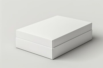 Blank White Box Mockup on Isolated White Background created with Generative AI