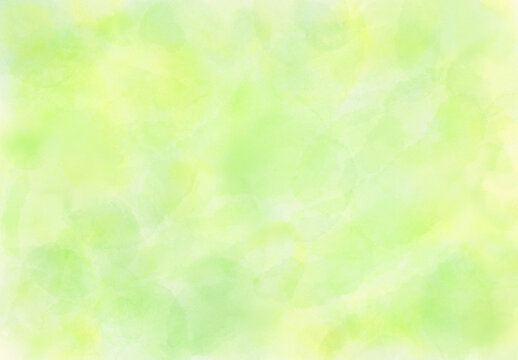 ふんわりしたグリーンの水彩背