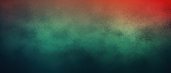 Obraz premium Abstract grainy gradient background red Green black noise texture retro banner poster backdrop design