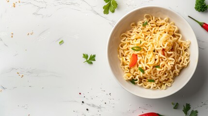 Vegetable Instant Noodles with Blank Space