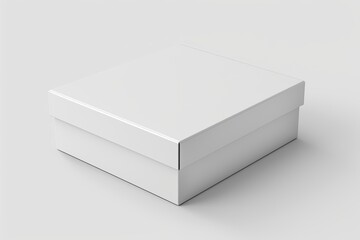 Naklejka premium Blank White Box Mockup on Isolated White Background created with Generative AI
