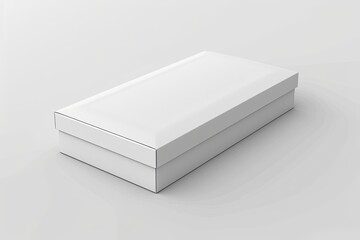 Blank White Box Mockup on Isolated White Background created with Generative AI