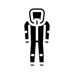 hazmat suit ppe protective equipment glyph icon vector. hazmat suit ppe protective equipment sign. isolated symbol illustration