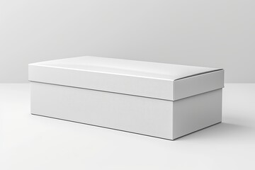 Blank White Box Mockup on Isolated White Background created with Generative AI