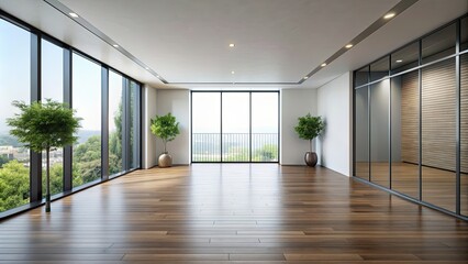 Obraz premium Empty interior room with minimalist design, empty, interior, room,, modern, empty space, architecture, design