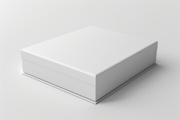 Naklejka premium Blank White Box Mockup on Isolated White Background created with Generative AI