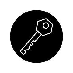 Key icon vector. Lock iluustartion sign. Closed symbol or logo.