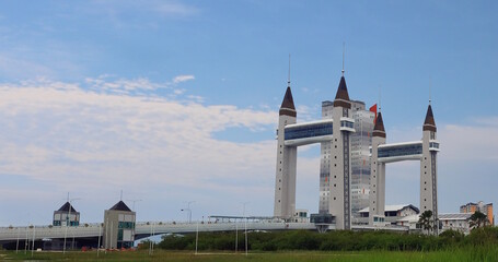 Beautiful drawbridge in Kuala Terengganu. 