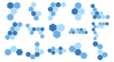 Blue Hexagons Pattern