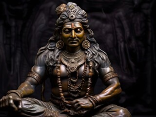 Fototapeta premium statue of Lord shiva 