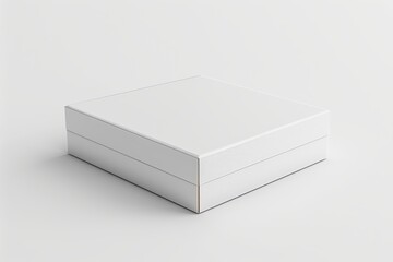 Naklejka premium Blank White Box Mockup on Isolated White Background created with Generative AI