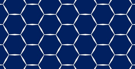 Obraz premium A seamless blue hexagonal pattern background