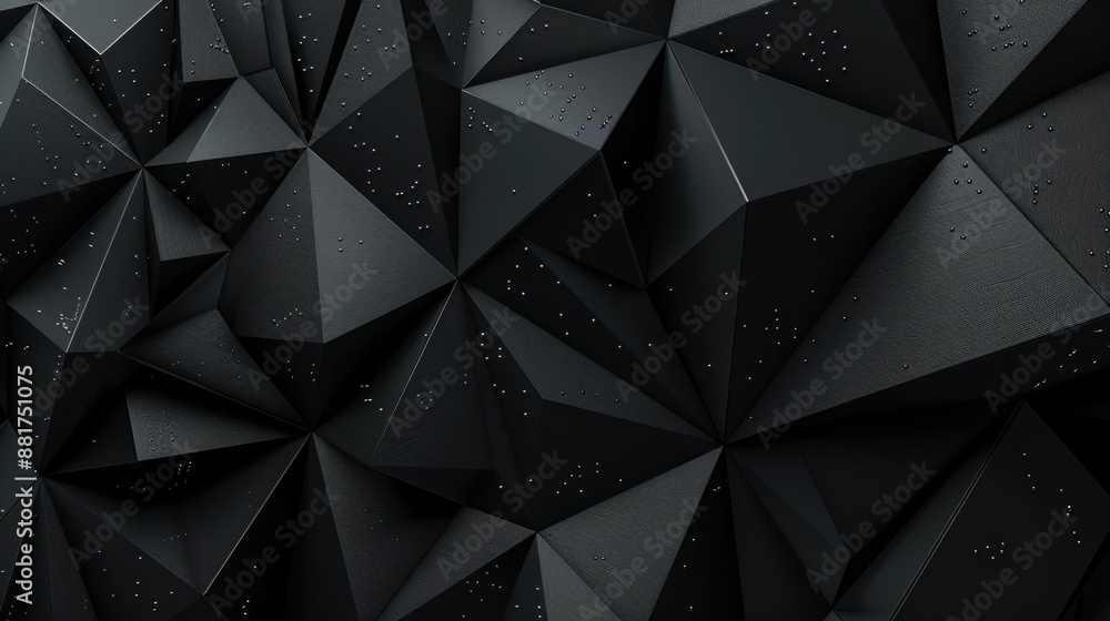Aufkleber dark grey black design sleek background with abstract geometric lines and triangles