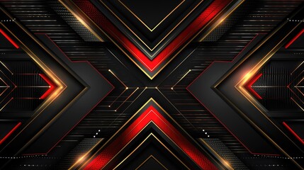 Fototapeta premium luxurious modern background for technology and futur in gold black and red