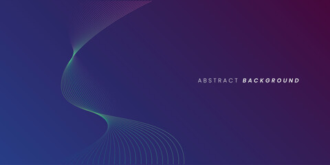 Dark blue abstract background with glowing wave lines. futuristic background Modern concept technology.
