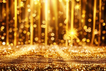 Obraz premium Elegant award night background, golden hues