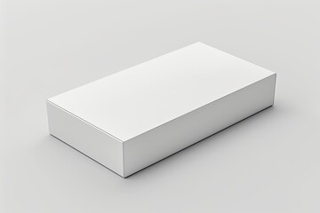 Fototapeta premium Blank White Box Mockup on Isolated White Background created with Generative AI