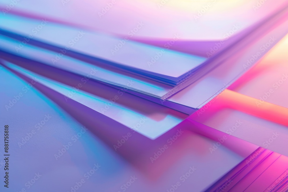 Poster a pile of papers resting on a flat surface, possibly awaiting organization or processing