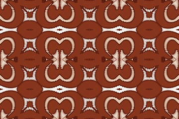 Ikat tribal Indian seamless p	attern. Ethnic Aztec fabric carpet mandala ornament native boho chevron textile.Geometric African American oriental tranditional vector illustrations. Embroidery style