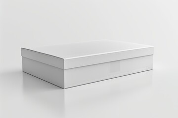Blank White Box Mockup on Isolated White Background created with Generative AI