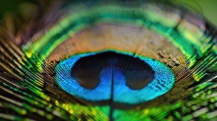 Naklejka premium Close up Picture of Peacock Feather