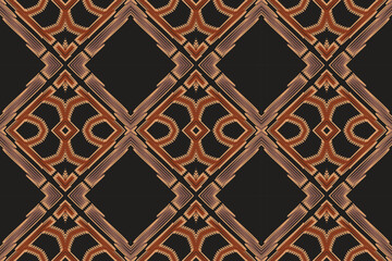 Ikat tribal Indian seamless p	attern. Ethnic Aztec fabric carpet mandala ornament native boho chevron textile.Geometric African American oriental tranditional vector illustrations. Embroidery style