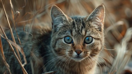 Close up Photography of Feral Feline