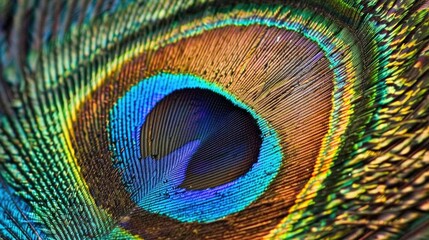 Close up Picture of Peacock Feather
