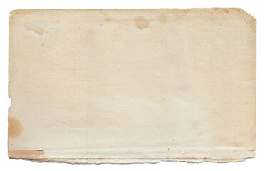 Vintage background of old ancient paper texture with spots isolated