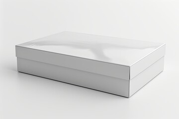 Blank White Box Mockup on Isolated White Background created with Generative AI