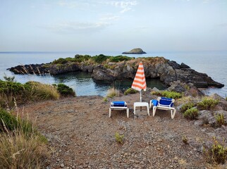 Maratea - Solarium a Punta della Matrella all'alba