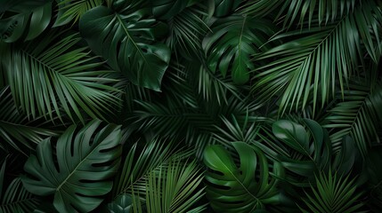 Colombian Circular Palm Leaf Tropical palm leaves floral background real photo : Generative AI