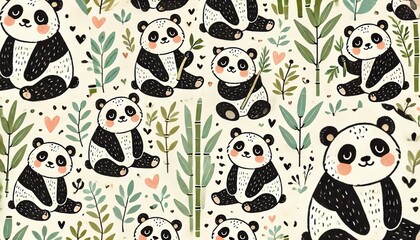 seamless pattern with cats