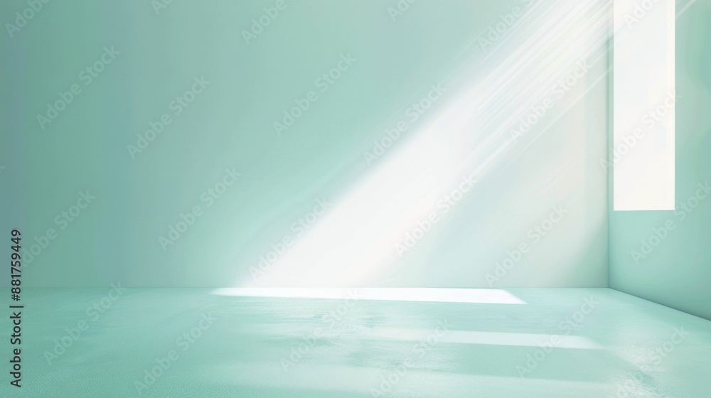Poster sunlight streaming through a window in a minimalist room