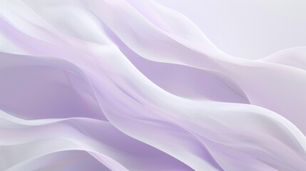 Obraz premium White and Lavender Sheer Fabric Draped in Soft Waves