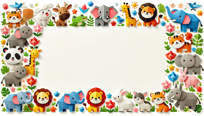 Obraz premium 動物フレーム