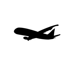 set of airplane silhouette vector