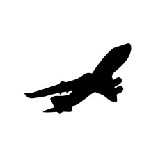set of airplane silhouette vector