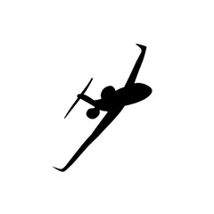 set of airplane silhouette vector