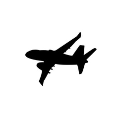 set of airplane silhouette vector