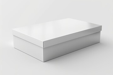 Naklejka premium Blank White Box Mockup on Isolated White Background created with Generative AI