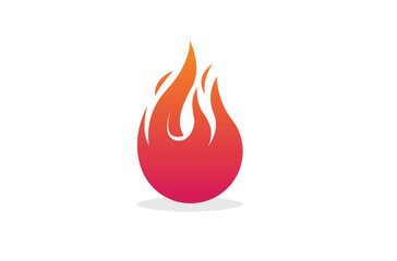 Fire flame logo vector icon symbol 