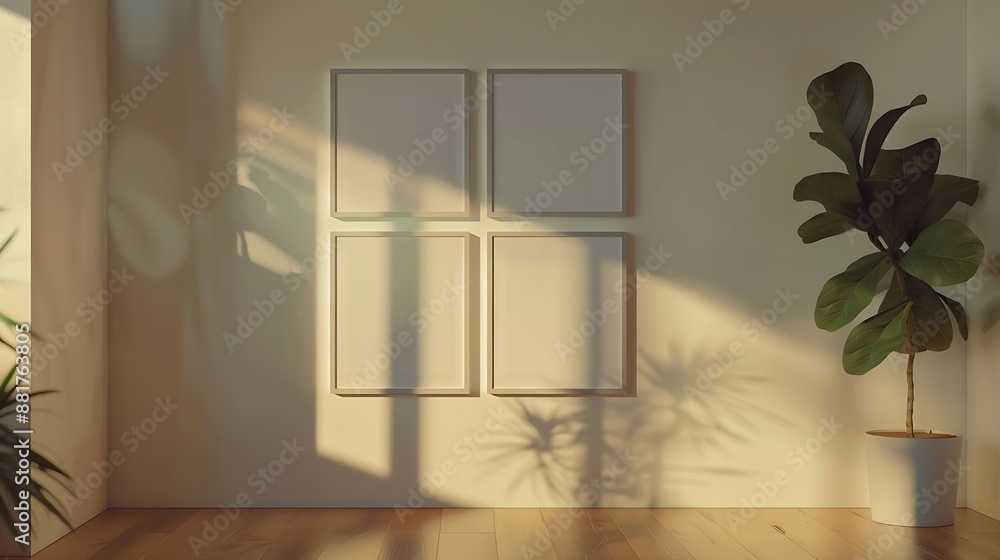 Poster gallery frame mockup : generative ai