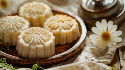 Traditional Chinese Dessert Mooncake for Mid Autumn Festival