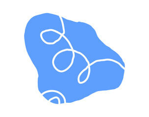 Hand drawn pencil organic shapes with doodle strokes and outlines, squiggles and scribbles. fluid, flowing, irregular elements in trendy colors.