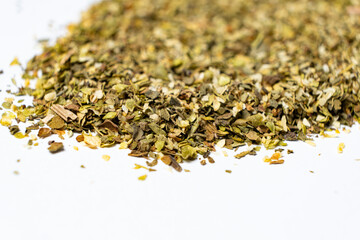 Herb blend seasoning of oregano, basil, onion, garlic and thyme