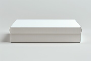 Blank White Box Mockup on Isolated White Background created with Generative AI