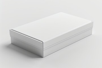 Blank White Box Mockup on Isolated White Background created with Generative AI